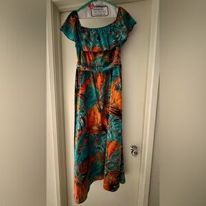 SHEIN Tropical Multicolor Maxi Dress